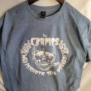 the Cramps band   t shirt size  large heather blue